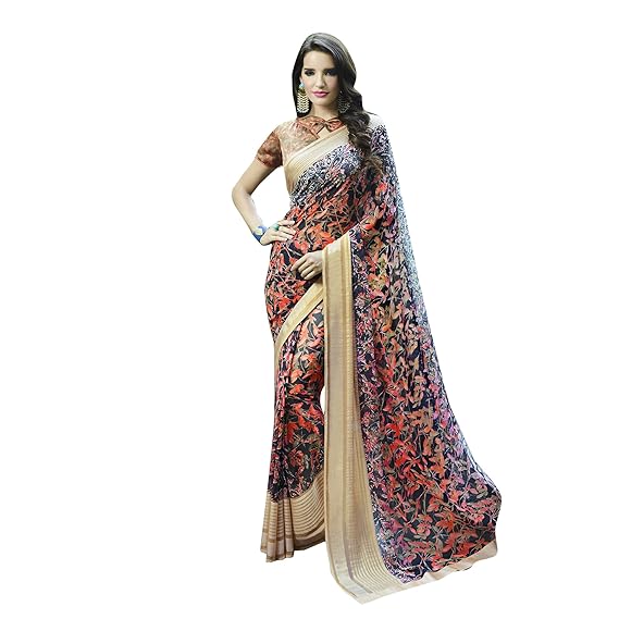 Multicolor Silk Embellished Saree