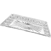 Godinger Dublin Rectangular Crystal Tray, 12 Inch x 6.5 Inch