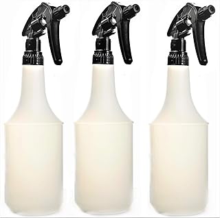 3 Stück Sprühflasche leer 1 Liter Chemie Beständig (nicht für Säure, Silikonhaltige oder Lösemittel) mit Canyon trigger sprayer CHS 3A Sprühkopf Star