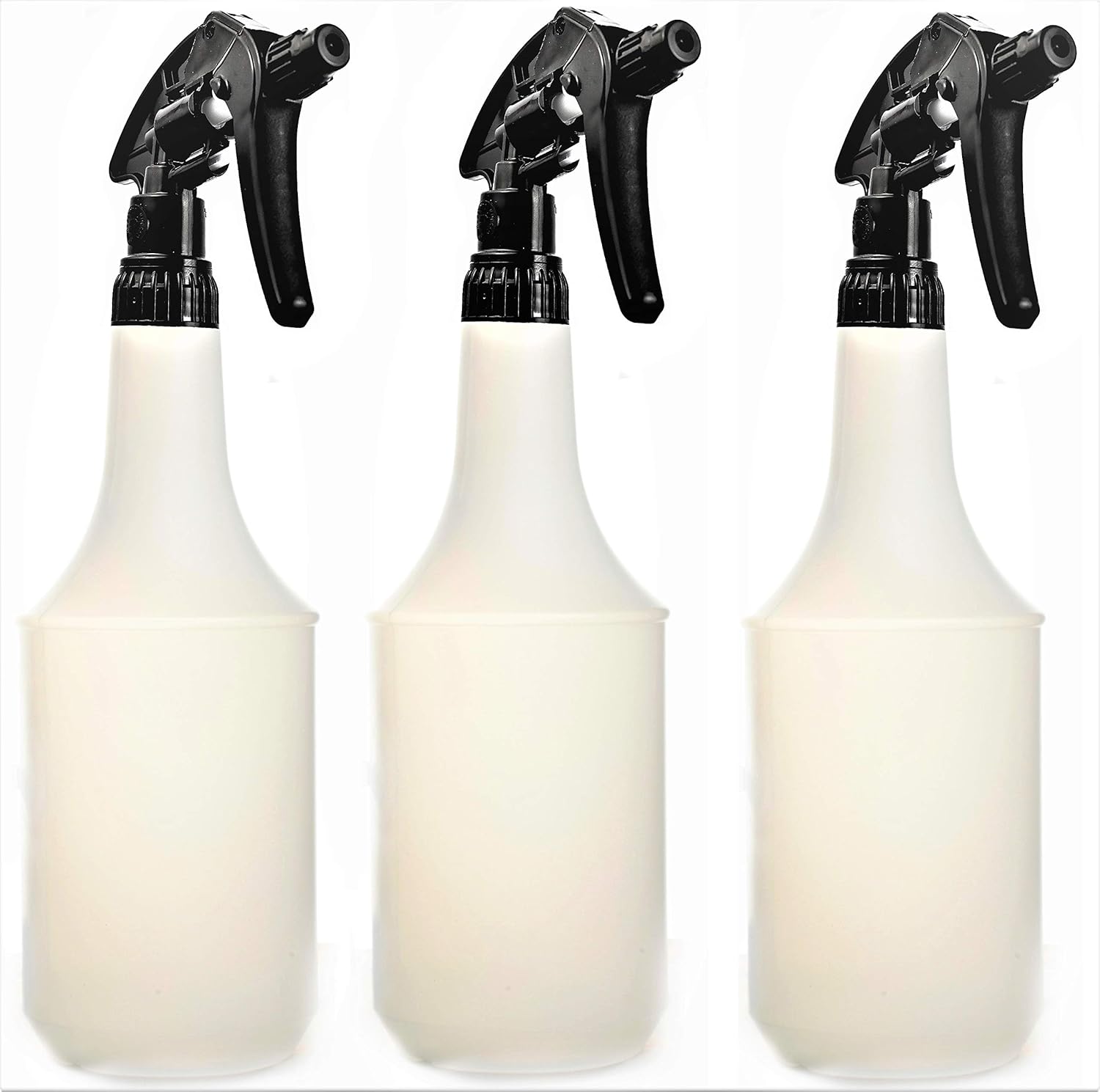 3 Stück Sprühflasche leer 1 Liter Chemie Beständig (nicht für Säure, Silikonhaltige oder Lösemittel) mit Canyon trigger sprayer CHS 3A Sprühkopf Star