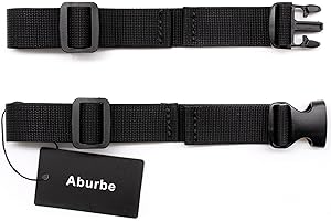 ABURBE Backpack Chest Strap, Universal Add on Adjustable Sternum Strap, Chest Belt Replacement, with Heavy Duty Quick Release Buckle Clip, for Travel, Hiking, Camping, School(Black)
