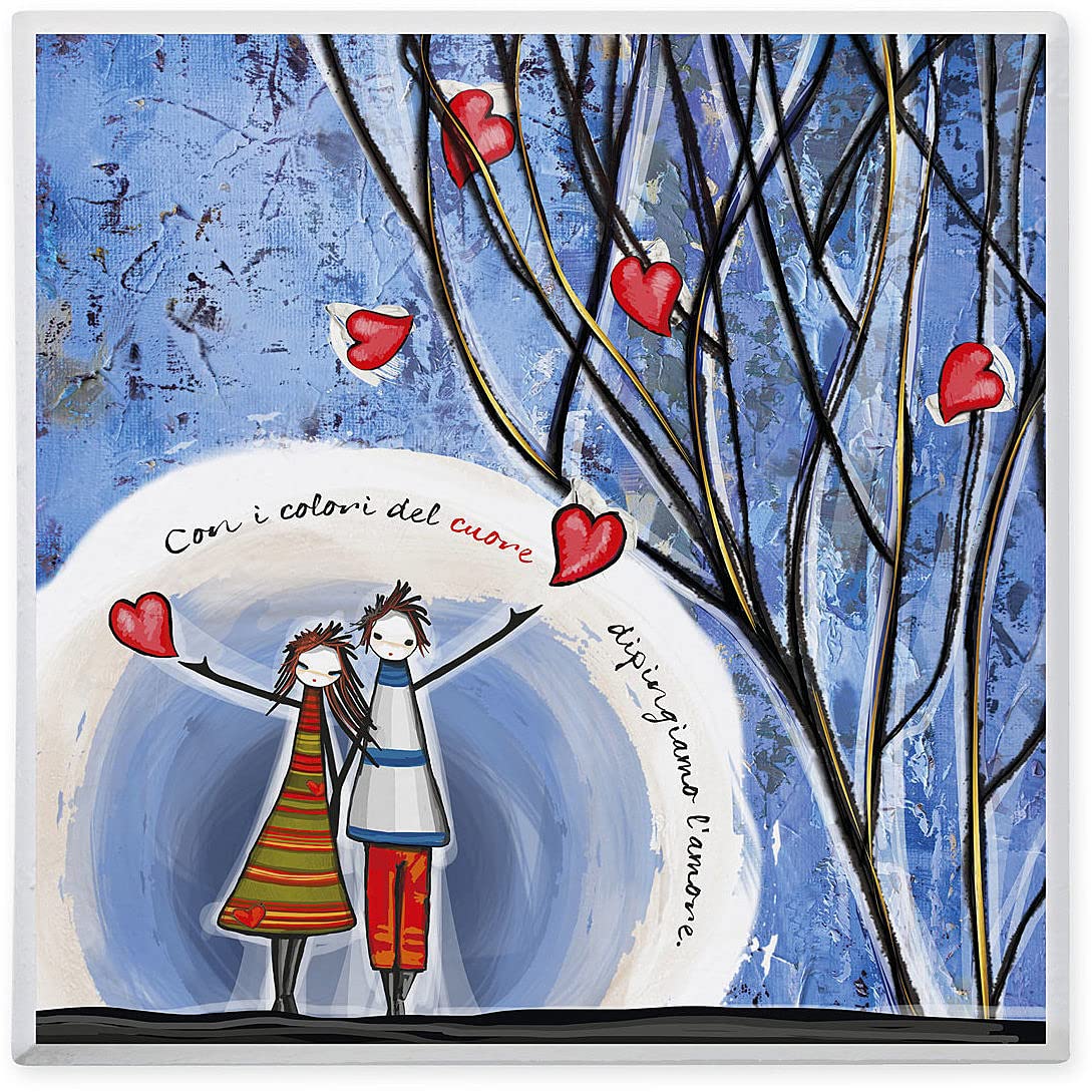 Egan Painting, Wood, Ivory, Small