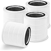 4 Pack H7126 Replacement Filter for GoveeLife H7126 Mini Air Purifier, 3-in-1 H13 True HEPA Air Filter for H7126 Air Purifier Filter for Dust, Pollen, Replace Part #H7126-RF