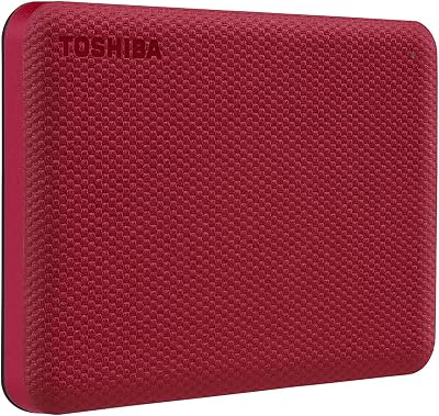 Toshiba Canvio Advance 2TB Portable External Hard Drive USB 3.0 Red HDTCA20XR3AA