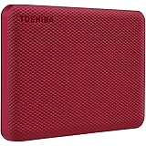 Toshiba Canvio Advance 2TB Portable External Hard Drive USB 3.0, Red - HDTCA20XR3AA