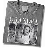 NAZENTI Personalized Grandma Shirt, for Grandma, Custom Grandkids Photo Shirt, for Grandmas