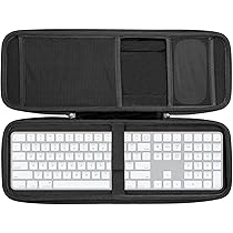 RAIACE Estojo de armazenamento rígido compatível com teclado Apple