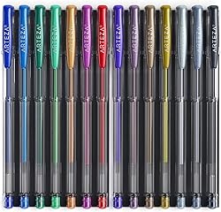ARTEZA Metallic Gel Pens Colored with Triangular