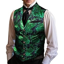Barry.Wang Green St. Patrick's Day Victorian Vest