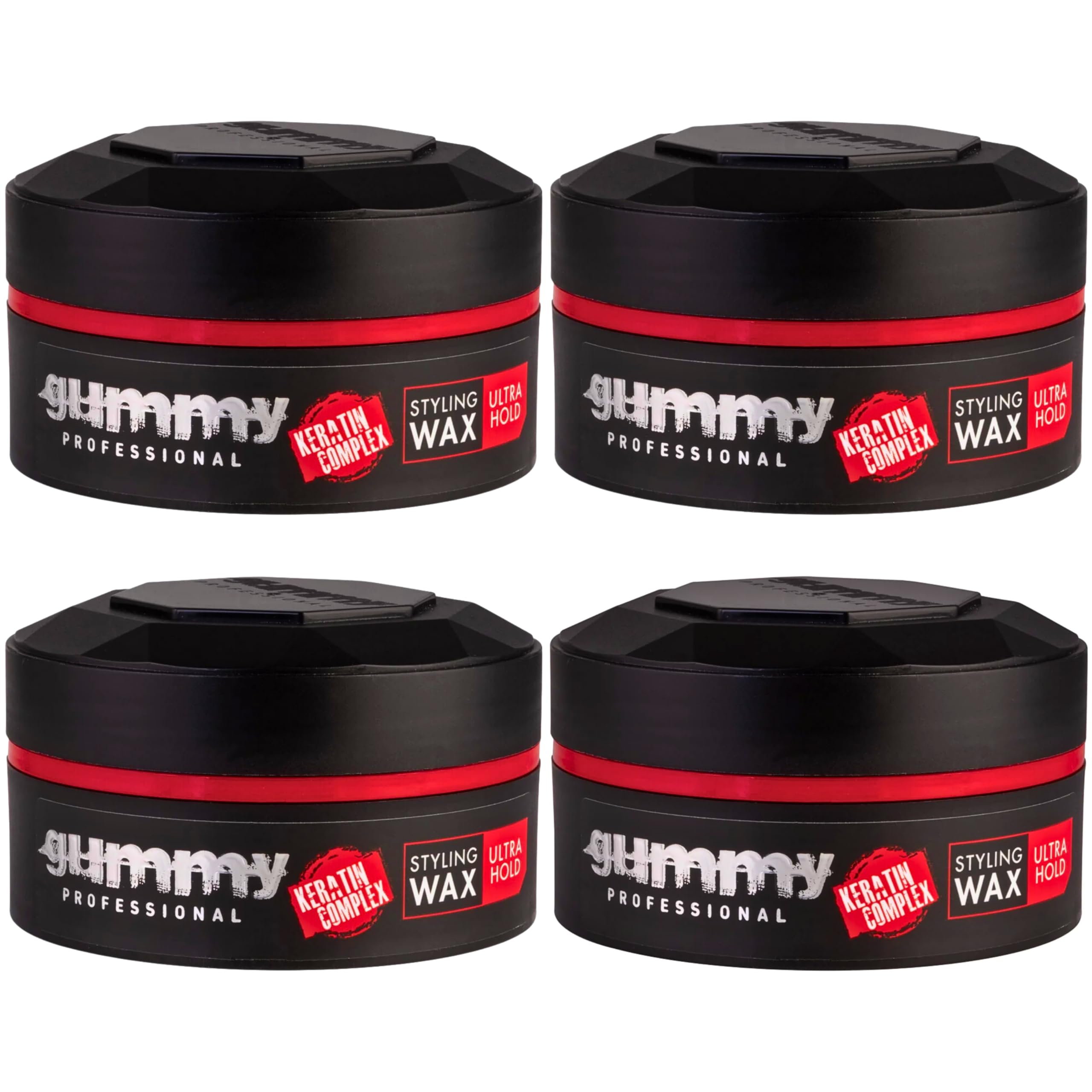 Gummy Professional Grooming Box Styling Wax Ultra Hold 150 ml (x4)