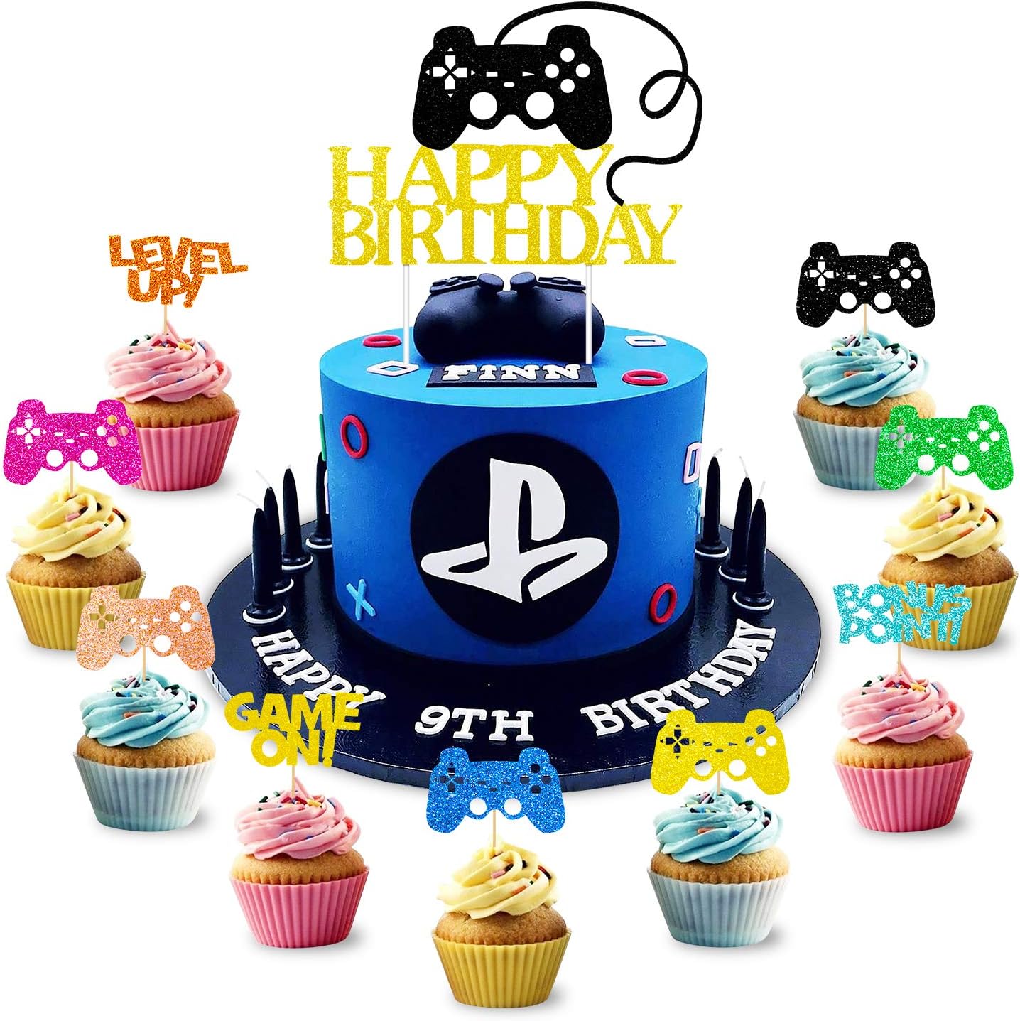 Video Gaming Party Cake Toppers Gamer Party Supplies Video Game Cupcake  Topper Themed Birthday Decorations Game Fans Party Favors 25pcs Cupcake  Toppers Toys & Games botani.com.au