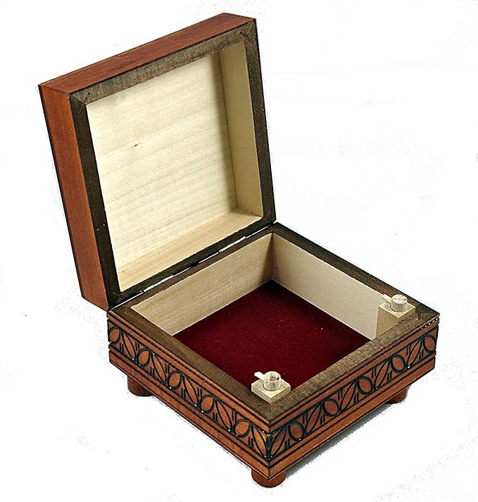 Storage Organization Jewelry Storage Celtic Knot Jewelry Glass Lid Crystal Display Case Altar Shrine Box Wood Pyrography Elven Elf Jewellery Box Herbs Box