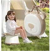 AKIMRABY Travel Potty Seat for Toddler，Foldable Car Potty for Toddler, Portable Toilet Seat for Kids with Potty Liners, Absorbent Pads, Portable Potty Seat for Toddler Travel, Camping And Outdoor Use