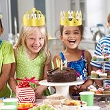 TUPARKA 30 Pieces Golden King Crowns Gold Foil Paper Party Crown Hat view 6