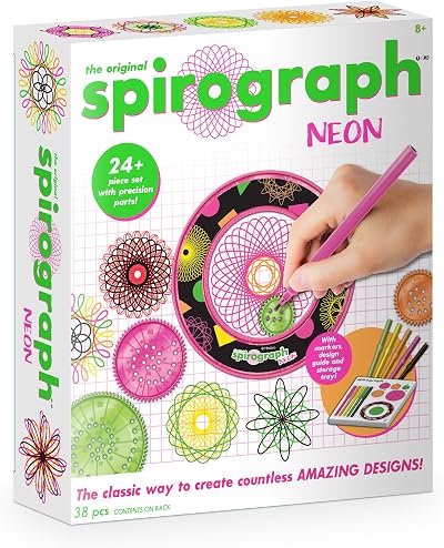 Spirograph Neon Set 30 Piece | Create Designs | Ages 8+