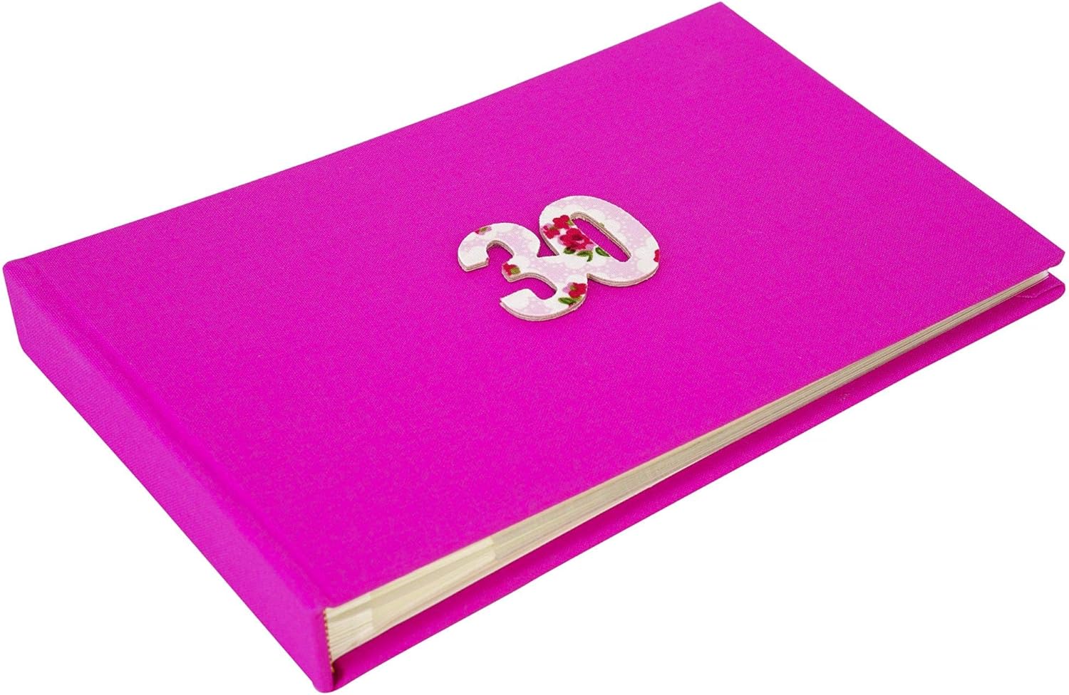 Metal Ltd 30 Vintage print, cerise pink Photo Album, Gift (Holds