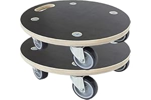 HBFBDRCT Furniture Moving Dollies with 4 TPR Wheels,15 Inch Securely Holds 551 Lbs Heavy Duty Wooden Rolling Mover for Piano Couch Fridge Washing Machine Couch Plant Dolly Heavy Items,Two Packs