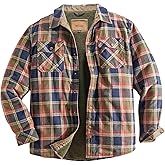 Venado Men's Jaxson Sherpa Lined Flannel Shirt Jacket - Premium Flannel Coat with Snaps
