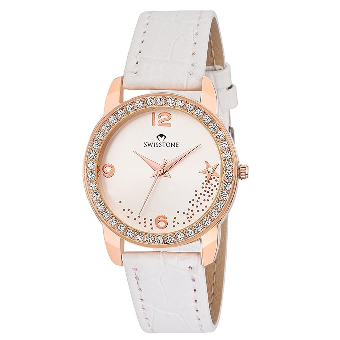 Analogue Silver Dial Women's Watch (Jewels-L219-Wht)