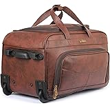 leatherette duffle on wheels