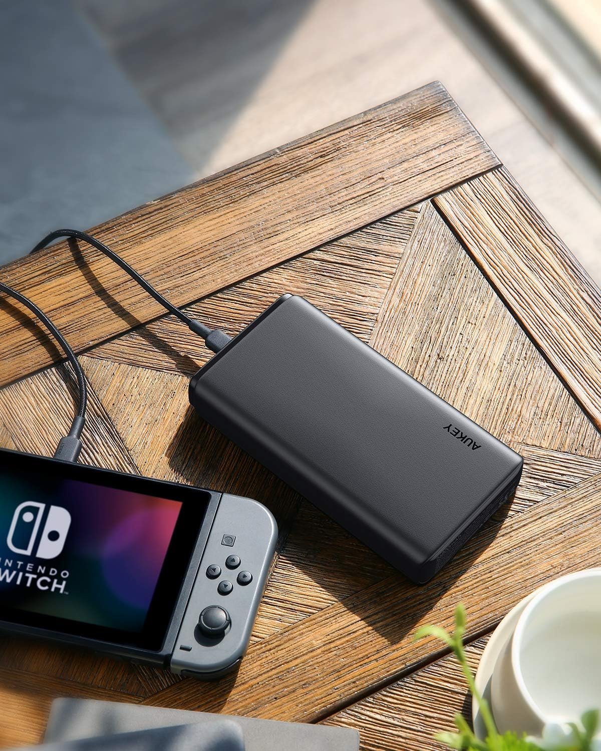 AUKEY USB C Power Bank 26800mAh, 60W PD Portable Charger with Quick Charge 3.0, Battery Pack Compatible with MacBook Pro/Air, iPhone 11 Pro/XS, USB C Laptop, Nintendo Switch, Tablet, Samsung and More: Home Audio & Theater