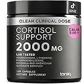 Cortisol Supplement for Women and Men — Calm, Balanced-Strength 5-in-1 Non-Drowsy, Third-Party Tested with Magnesium Glycinate, Ashwagandha, L-Theanine, Phosphatidylserine, Rhodiola — 120 Capsules