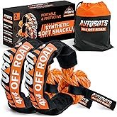 AUTOBOTS Soft Shackle (2PK) 3/4in X 24in Soft Shackle Recovery 66200lbs Max Break Strength Tow Shackles for UTV,ATV,Trucks,Off-Road Vehicles
