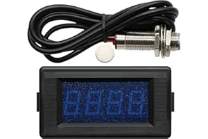 DIGITEN DC 12V 24V 4 Digital Blue LED Counter Meter Up Down+Hall Proximity Switch Sensor