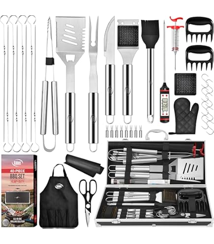 Amazon.com : Mr. Bar-B-Q 5-Piece Rosewood BBQ Tool Set in Gift Box