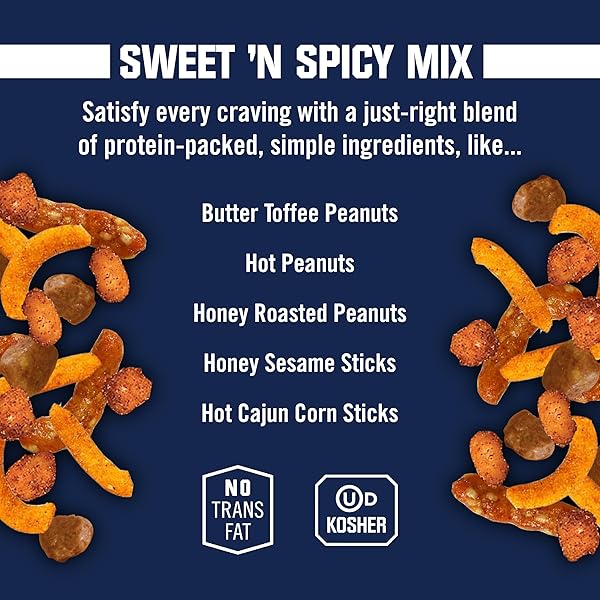 KAR’S NUTS SWEET ‘N SPICY TRAIL MIX, 1.75 OZ INDIVIDUAL SNACK PACKS – BULK PACK OF 72, GLUTEN-FREE SNACK MIX