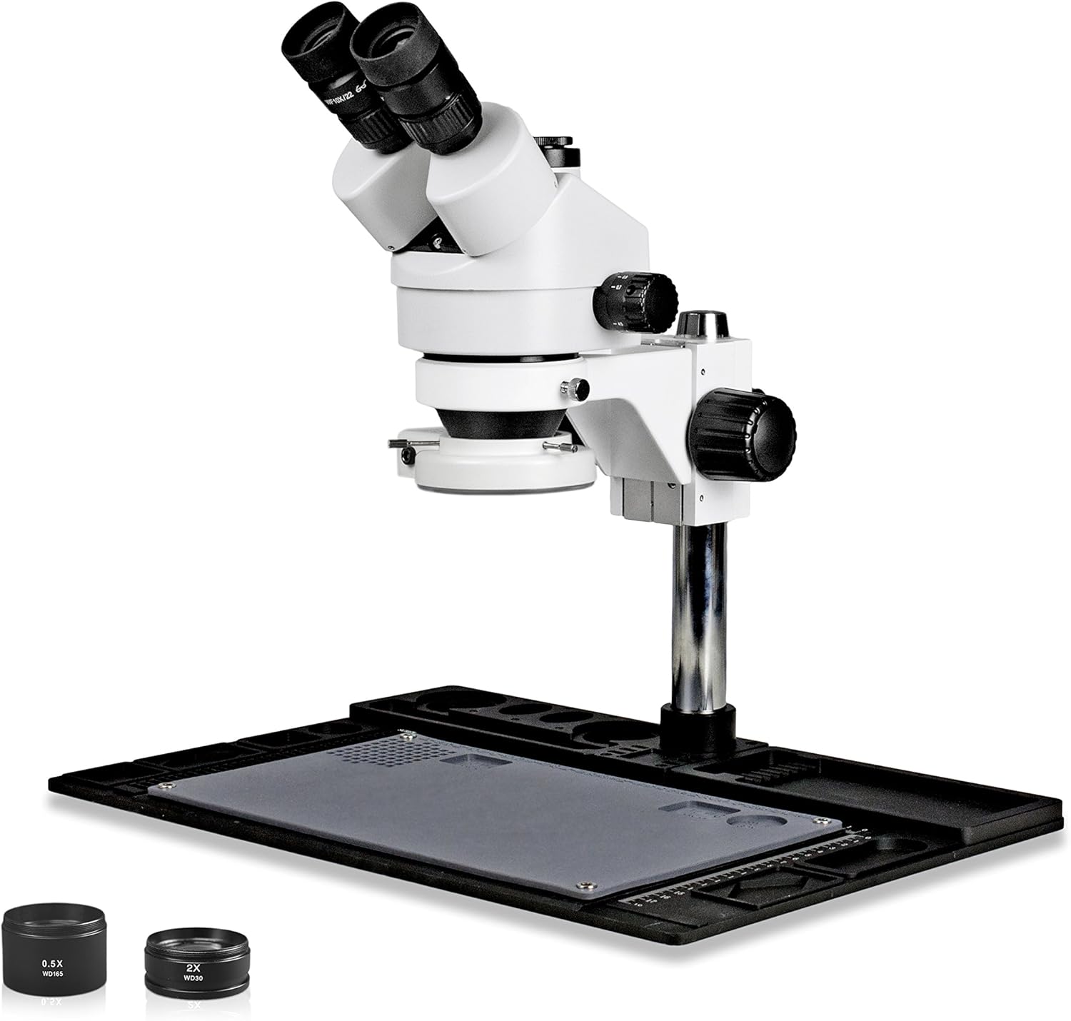 Vision Scientific VS10FZIFR07 SimulFocal Trinocular Stereo Zoom 7x45x Microscope with Barlow