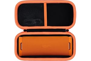 Lebakort Hard Case Compatible with Sony ULT Field 1 Ultra Portable Compact Speaker (Black + Orange Case)