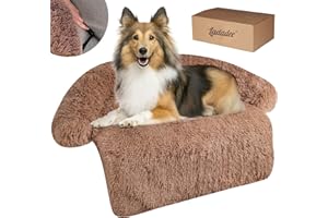 Ladadee Dog Couch Bed Mat Waterproof Protector Washable, Pet Couch Cover for Dogs, Dogs Sofa Landing Bed Protector Cover, Washable Dogs Bed Mats, Fluffy Plush Dog Bed Mat for Dogs and Cats