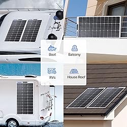 Topunive 100W 12V Flexible Solar Panel 9BB