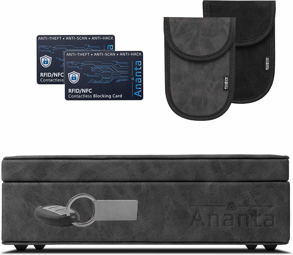 Ananta Faraday Box for Car Keys Luxury RFID Shield Grey