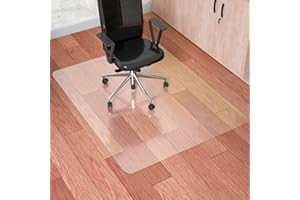100pointONE Office Chair Mat for Hardwood Floor, 60" x 46" Transparent Desk Chair Floor Mat for Hard Floors, Plastic Floor Protector Mat for Office & Home