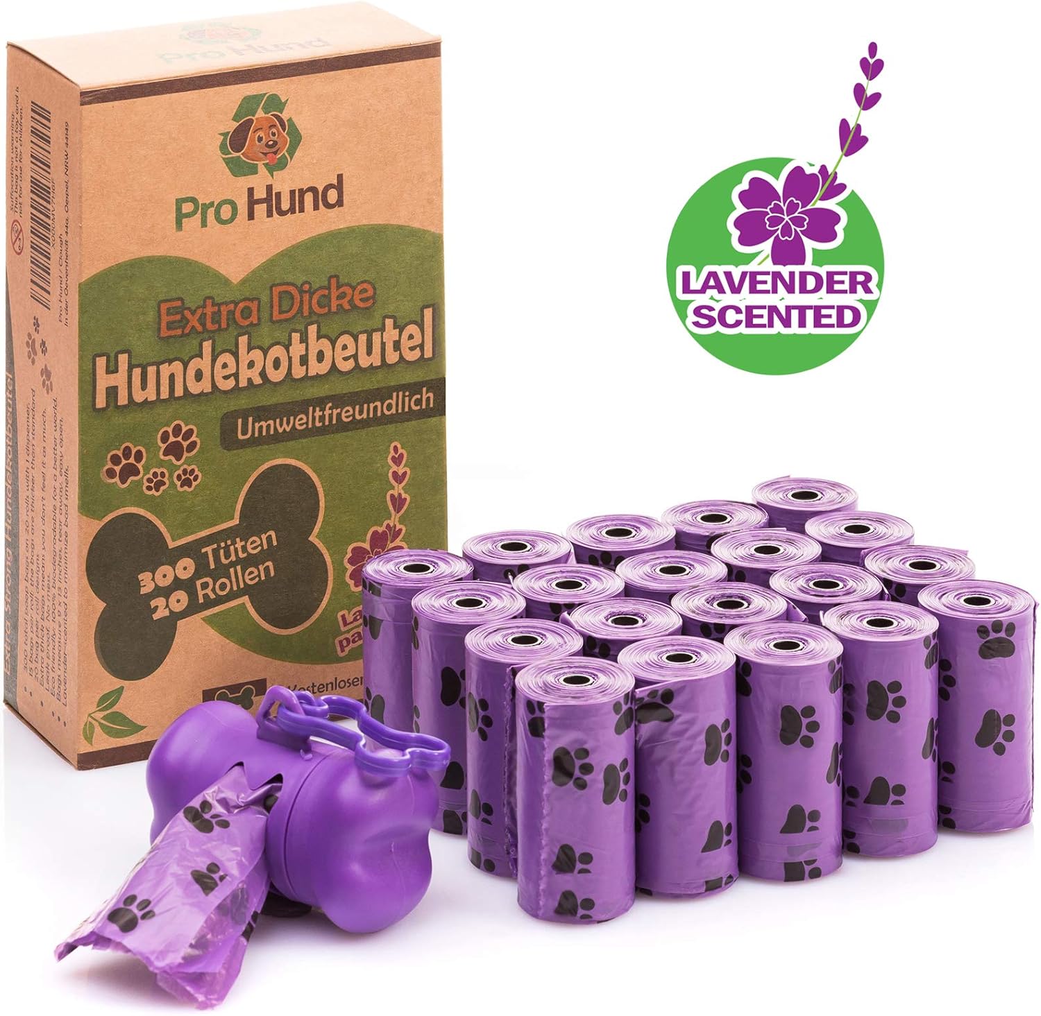 Pro Hund 300 bolsas Biodegradables para Excrementos de Perro ...