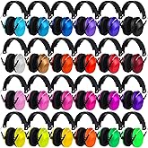 Copkim 24 Pcs Kids Noise Reduction Headphones, SNR 27dB Adjustable Earmuffs for Noise Reduction Kids Sleep, 24 Colors