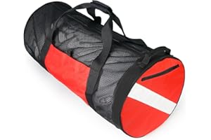Luwint Heavy Duty Mesh Large Dive Duffle Bag, Pro Diving Gear Bag for Scuba Diving, Snorkeling, Travel Mesh Tote Bag for Divi