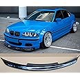 Front Bumper Lip Splitter Spoiler CSL Style ABS Plastic Fit for BMW E46 M-Tech 2 Sedan M-Tech 2 CSL Lip