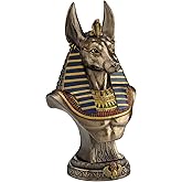 Veronese Ancient Egyptian Jackal God Anubis Bronze Finished Bust Statue