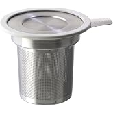 FORLIFE Brew-in-Mug Extra-Fine Tea Infuser with Lid, White