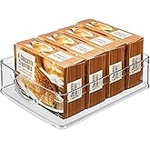 iDesign Stackable Pantry Bin with Handles for Cabinets or Fridge, Clear, Made in USA