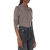 NIC+ZOE Women's Spacedye Button Turtleneck