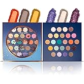 Profusion Cosmetics Shooting Star 24 Shade Eyeshadow Palette, Pressed Pigments in Matte and Glitter Finish, Blendable Colors for Stunning Eye Makeup