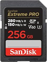 SanDisk 256GB Extreme PRO SDXC Card UHS-II V60 U3 280MB/s 6K/4K