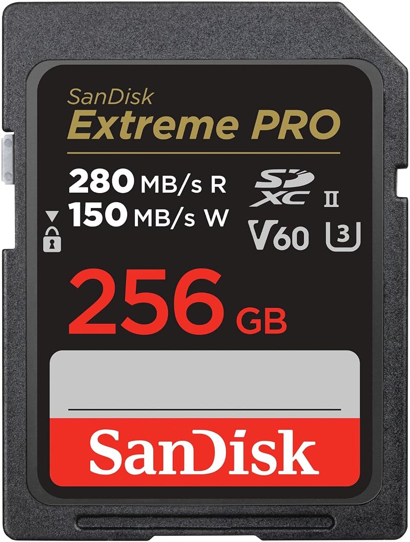 SanDisk 256GB Extreme PRO SDXC Card UHS-II V60 U3 280MB/s 6K/4K