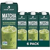 Jade Leaf Matcha Latte Concentrate, 6x 32oz Cartons | Pre Mixed Matcha Powder - Made for Lattes, Mocktails, Prepared Hot or Iced - No Added Flavors or Coloring - Only 7g Sugar