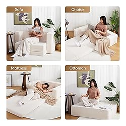 LIKIMIO Folding Sofa Bed, 3-in-1 Convertible