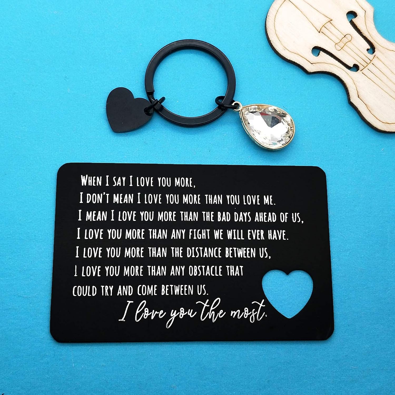 Valentines Day Gifts for Men Engraved Wallet Insert Card for Boyfriend Husband Christmas Birthday Gifts Wedding Anniversary Card Gift I Love You Gift for Him Boyfriend Fiance - Image 3
